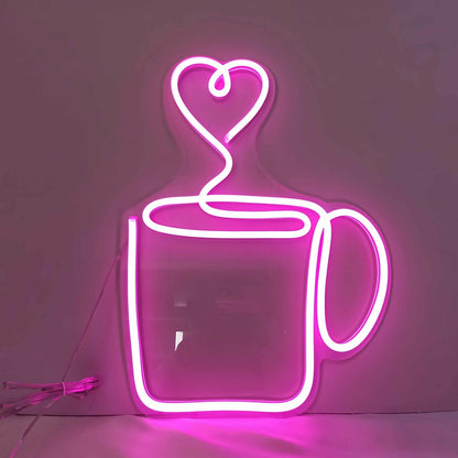 Heart Coffee Cup Led Neon Sign | Shineneon