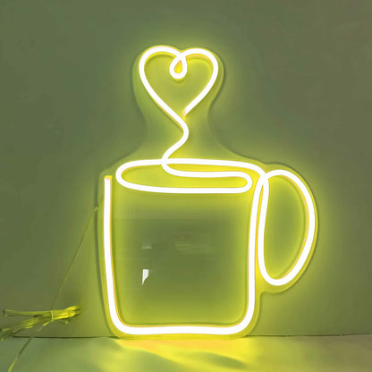 Heart Coffee Cup Led Neon Sign | Shineneon