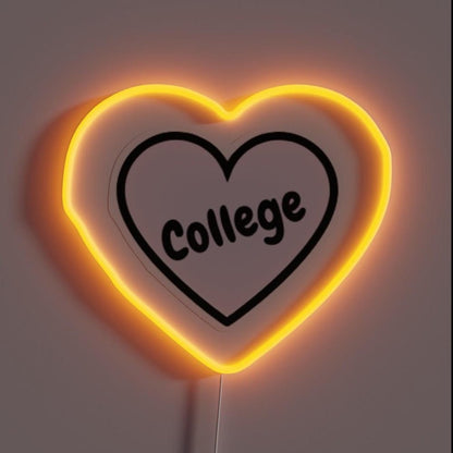 Heart College Rgb Led Neon Sign - Shineneon