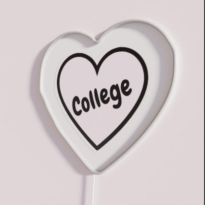Heart College Rgb Led Neon Sign - Shineneon