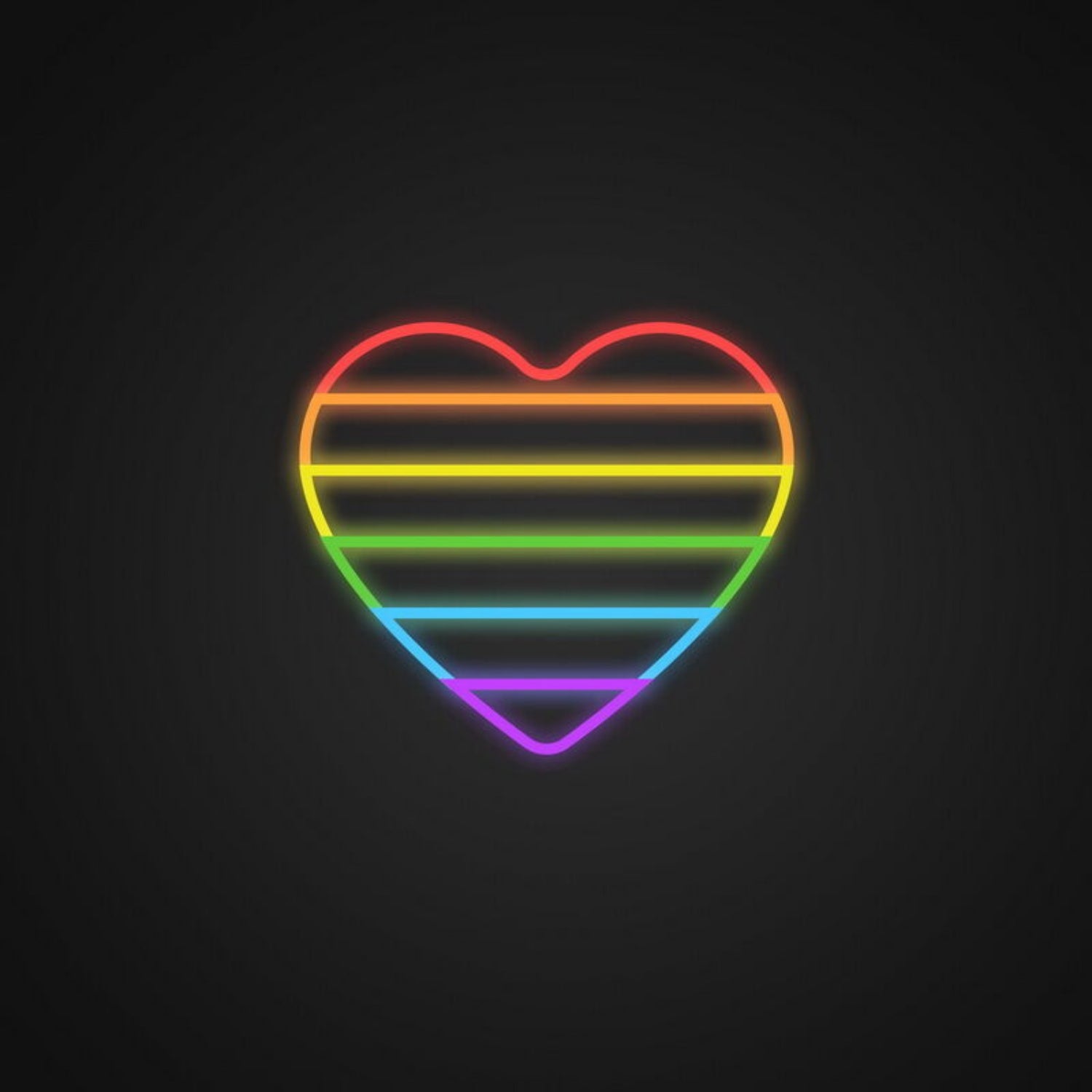 Heart Flag Neon Sign Show Your Love With This Heart Flag Sign | Shineneon