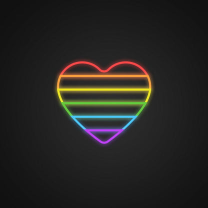 Heart Flag Neon Sign Show Your Love With This Heart Flag Sign | Shineneon