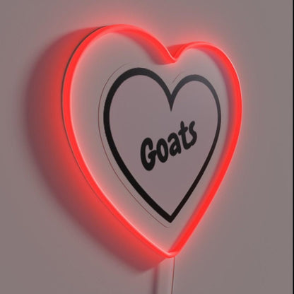Heart Goats Rgb Led Neon Sign - Shineneon