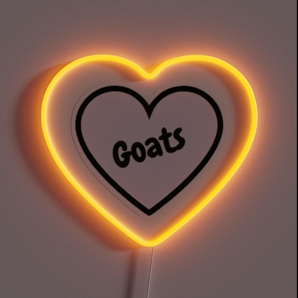Heart Goats Rgb Led Neon Sign - Shineneon
