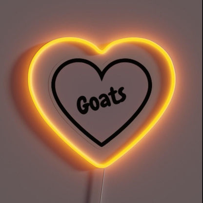 Heart Goats Rgb Led Neon Sign - Shineneon