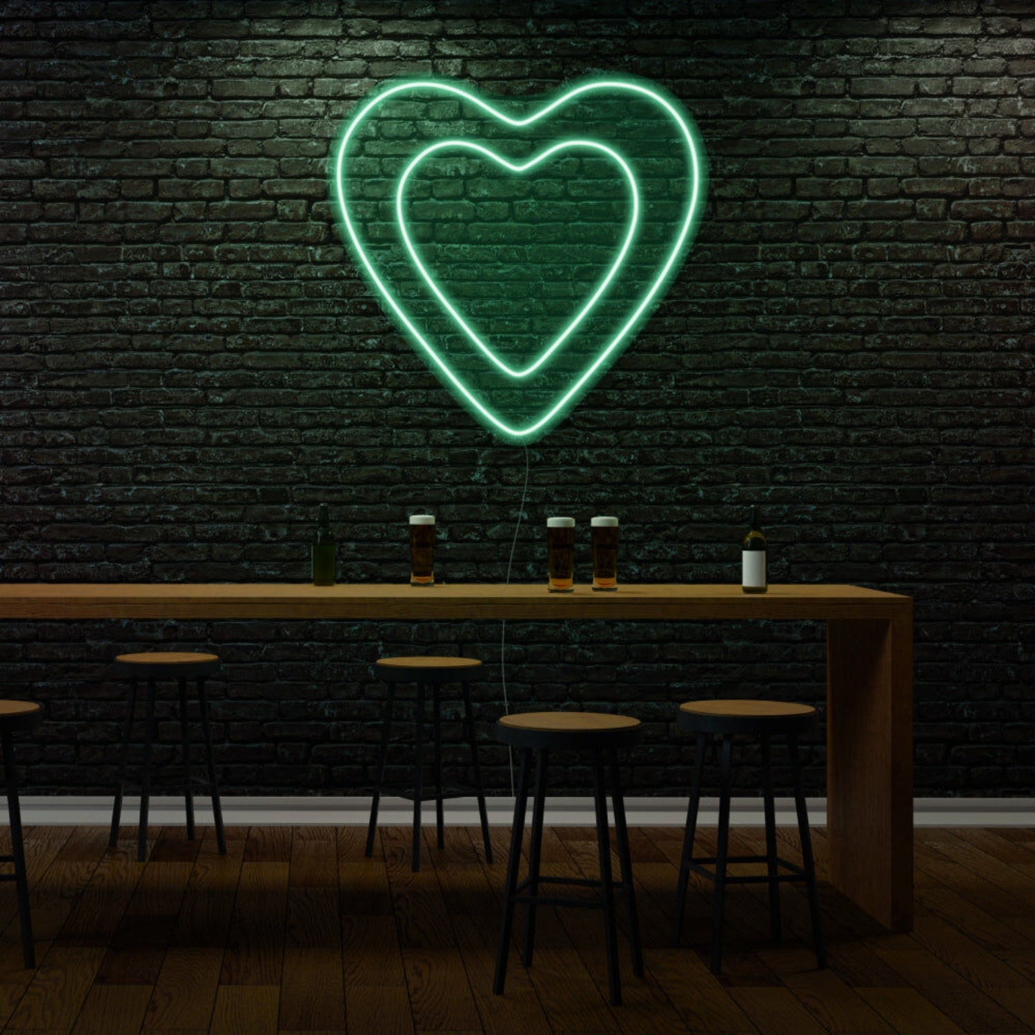 Heart In Heart Led Light Sign | Shineneon