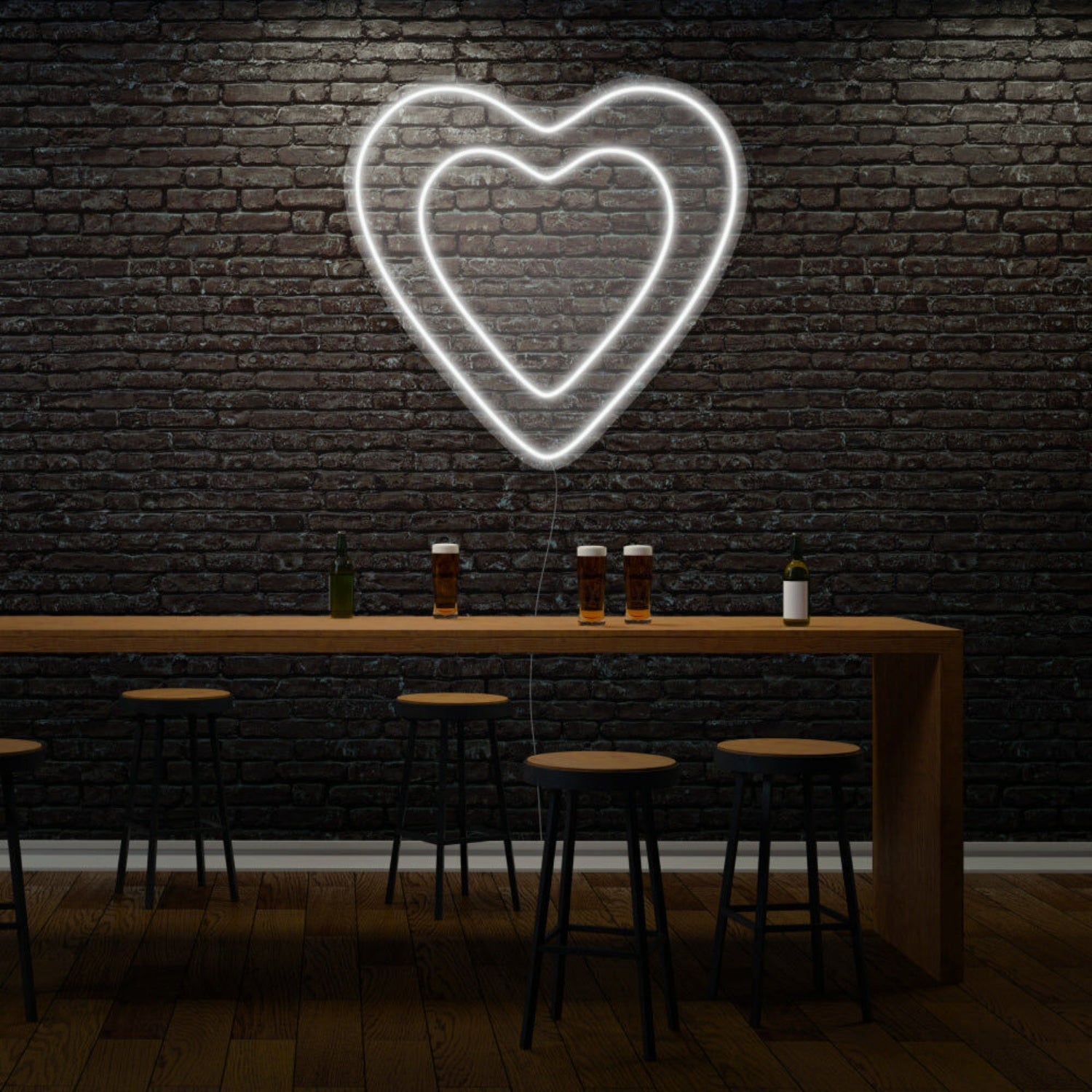 Heart In Heart Led Light Sign | Shineneon