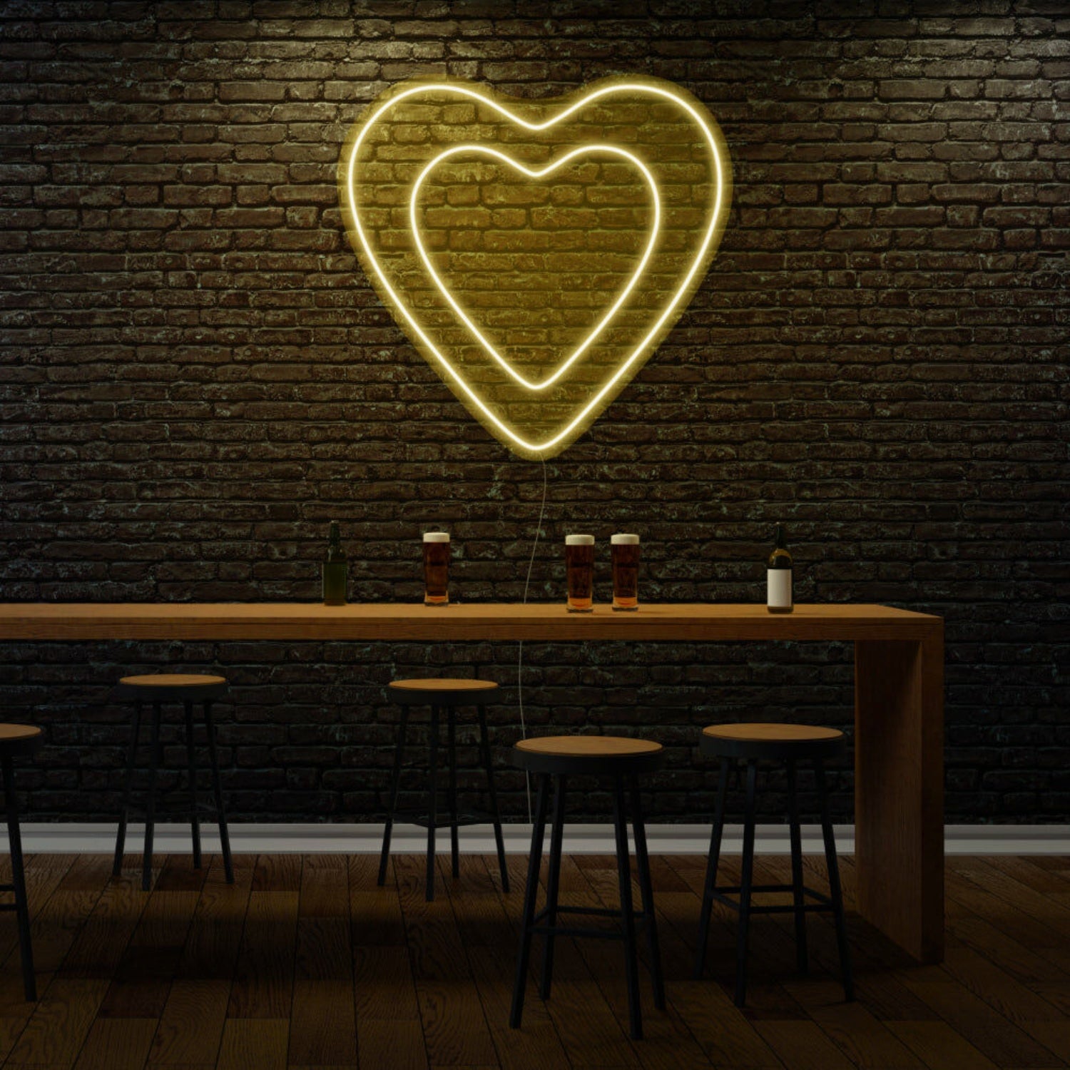 Heart In Heart Led Light Sign | Shineneon