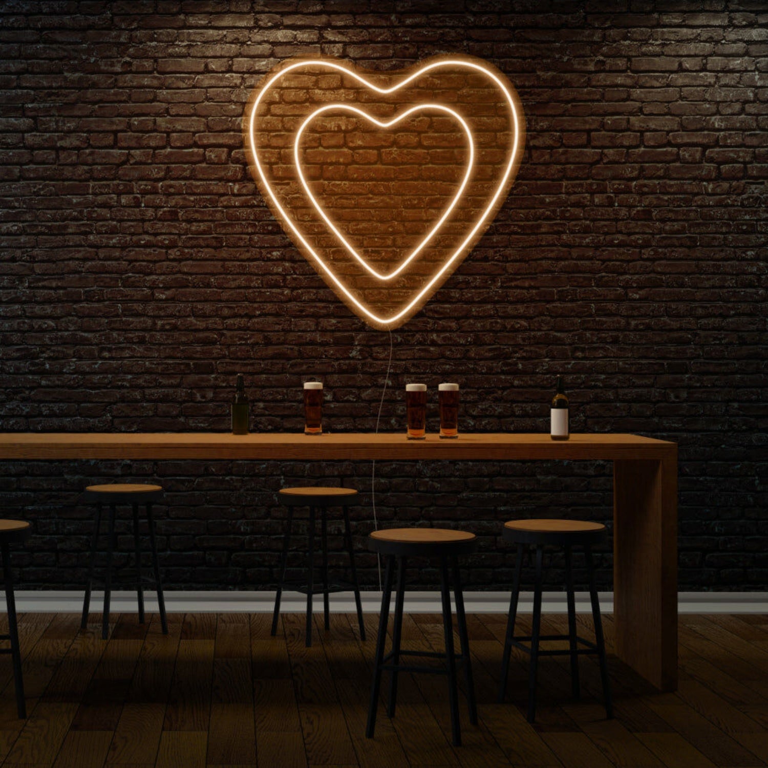Heart In Heart Led Light Sign | Shineneon