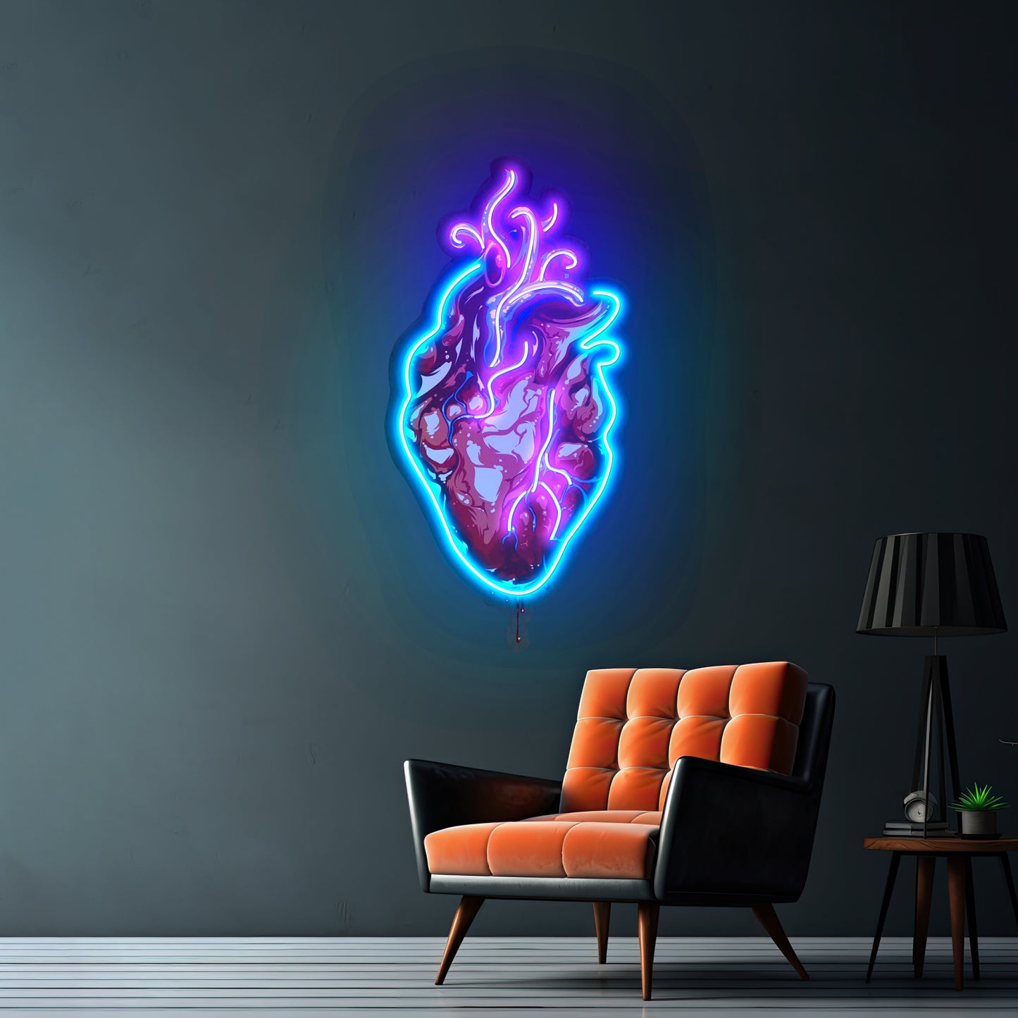 Heart Led Neon Artwork For Sale