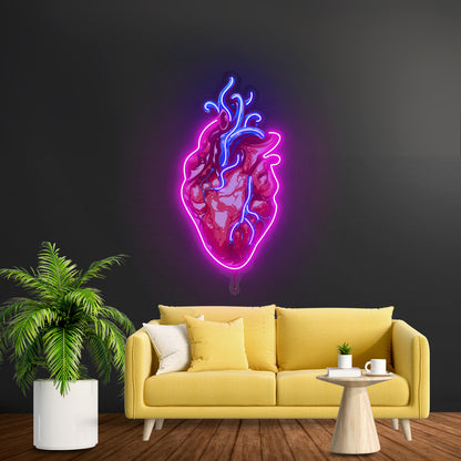 Heart Led Neon Artwork For Sale