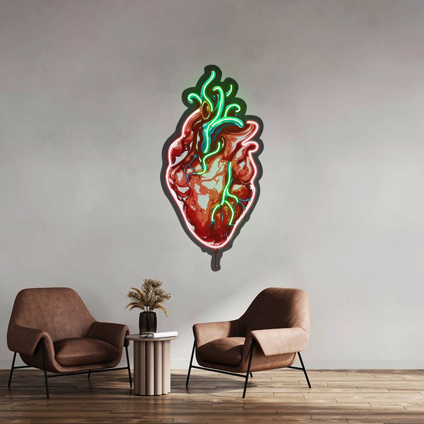 Heart Led Neon Artwork For Sale