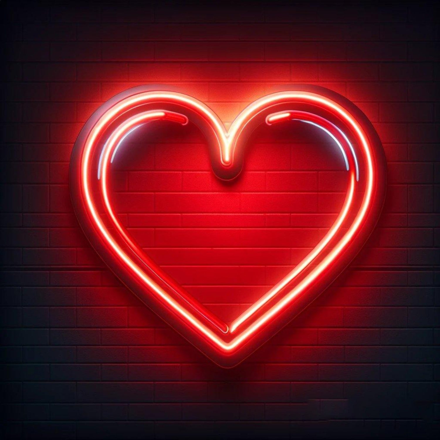 Heart Led Neon Sign Red Romantic Wall Art For Bedroom Wedding Decor | Shineneon