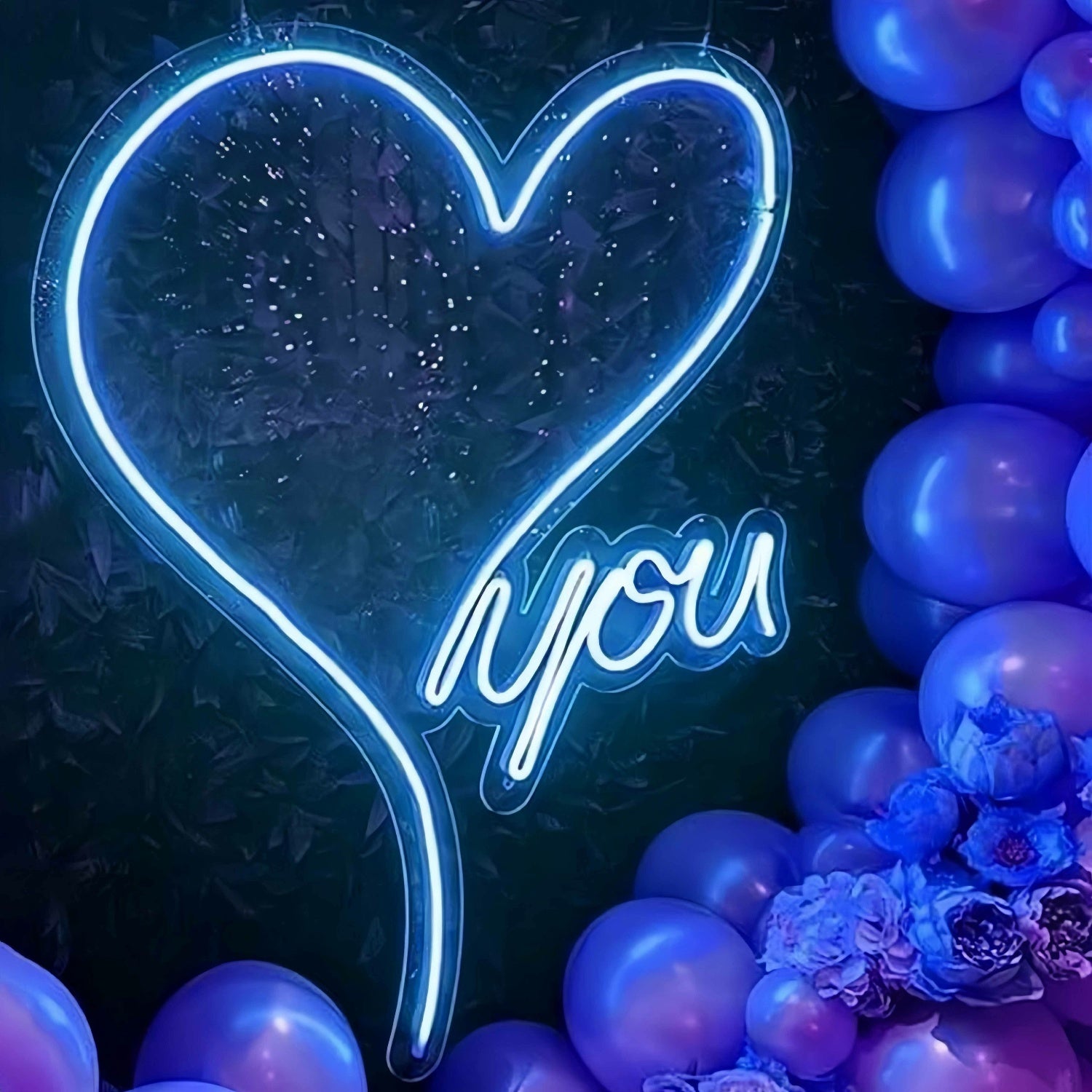 Heart Love You Wedding Neon Sign Romantic Room Decor | Shineneon