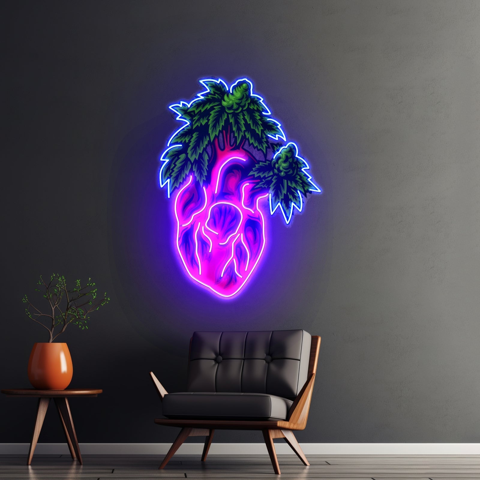 Heart Marijuana Led Neon Sign Light Custom Led Signs - Shineneon