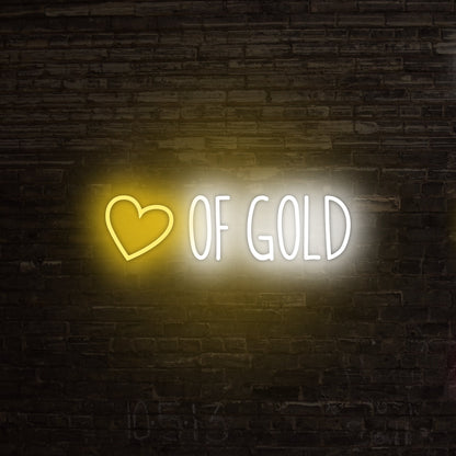 Heart Of Gold Led Neon Sign | Shineneon