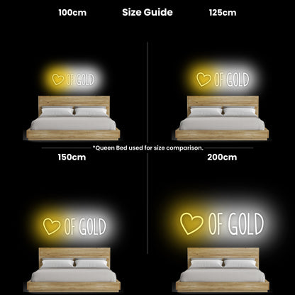 Heart Of Gold Led Neon Sign | Shineneon