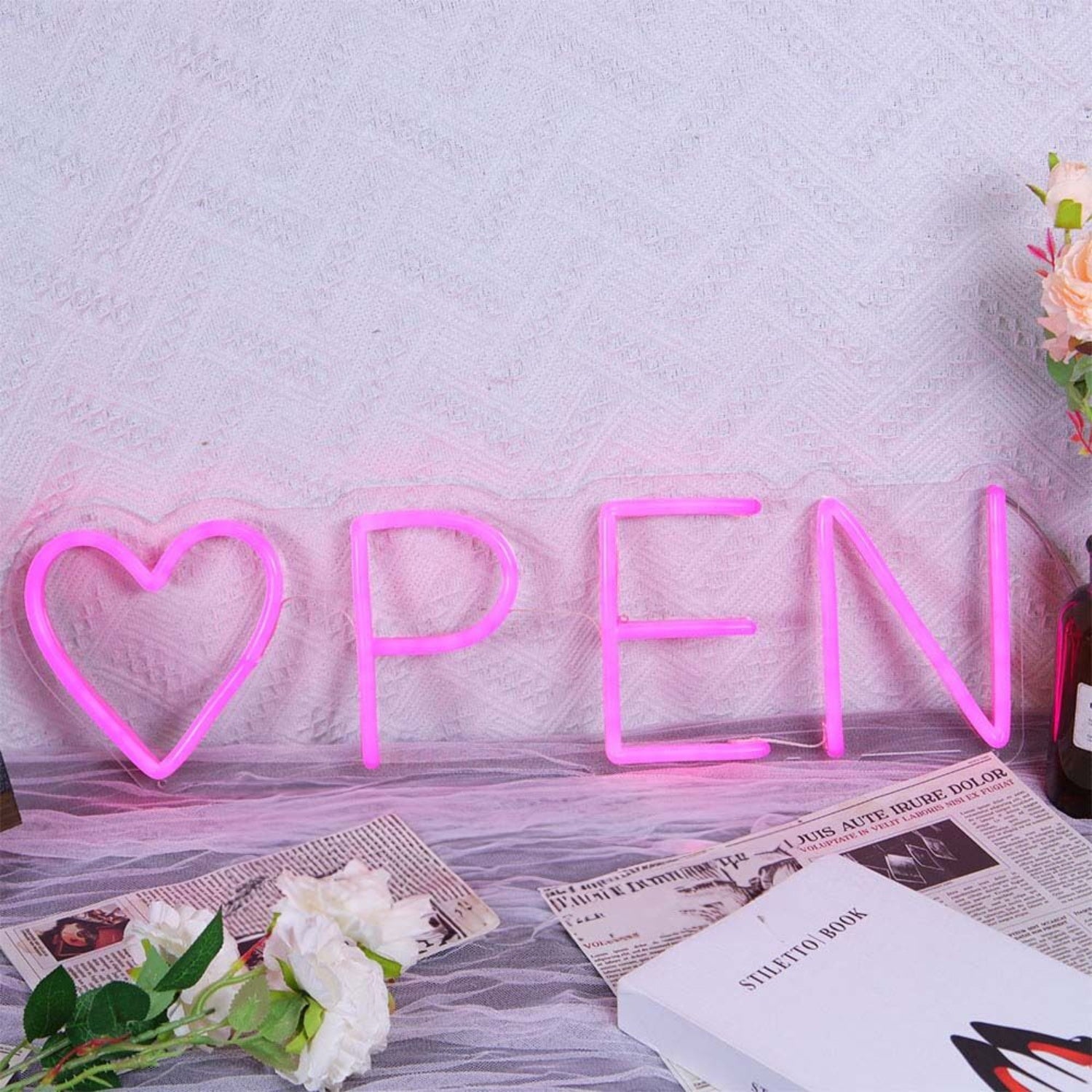 Heart Open Neon Sign For Romantic And Loving Spaces | Shineneon