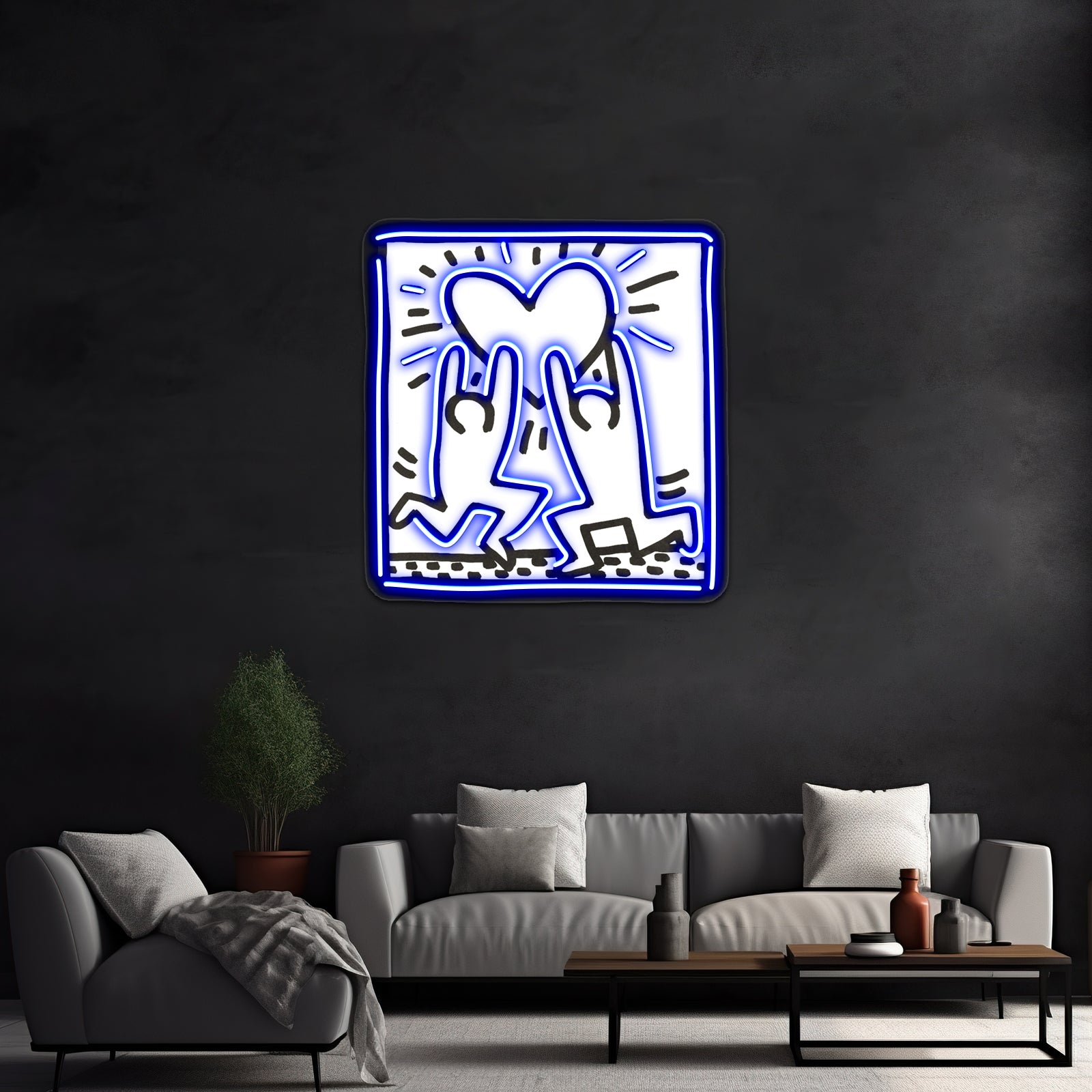 Heart People Pop Artwork Large Neon Signs | Shineneon