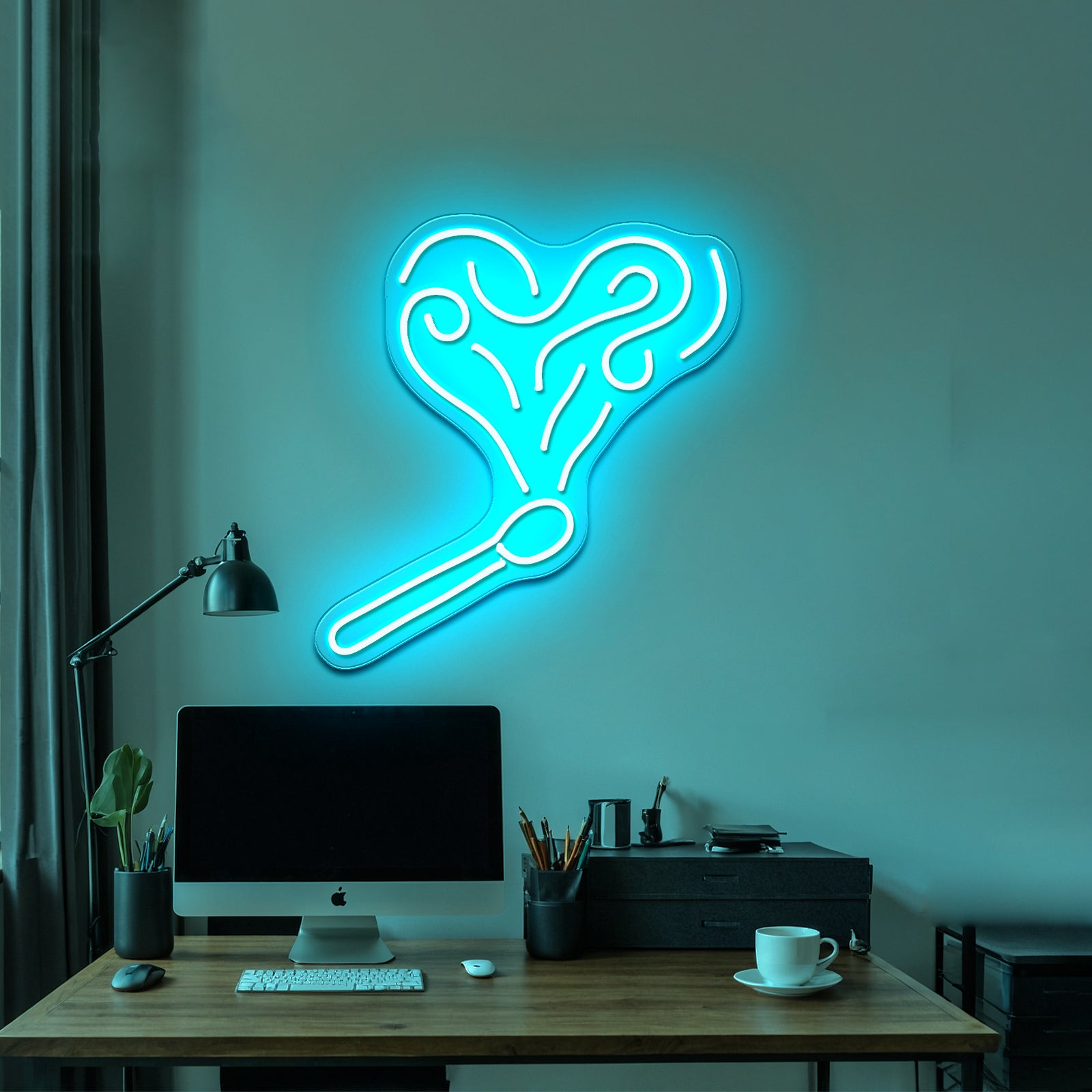 Heart Shaped Cigarettes Neon Sign Wall Art Led Signs