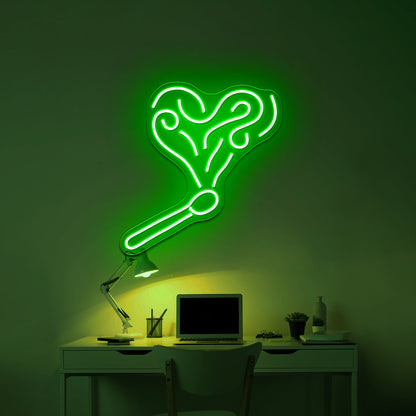 Heart-Shaped Cigarettes Neon Sign Wall Art Led Signs