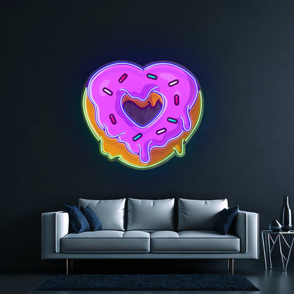 Heart Shaped Donut Led Neon Sign Light Custom Led Signs - Shineneon