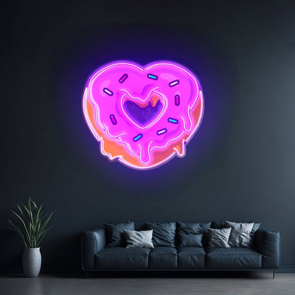Heart Shaped Donut Led Neon Sign Light Custom Led Signs - Shineneon