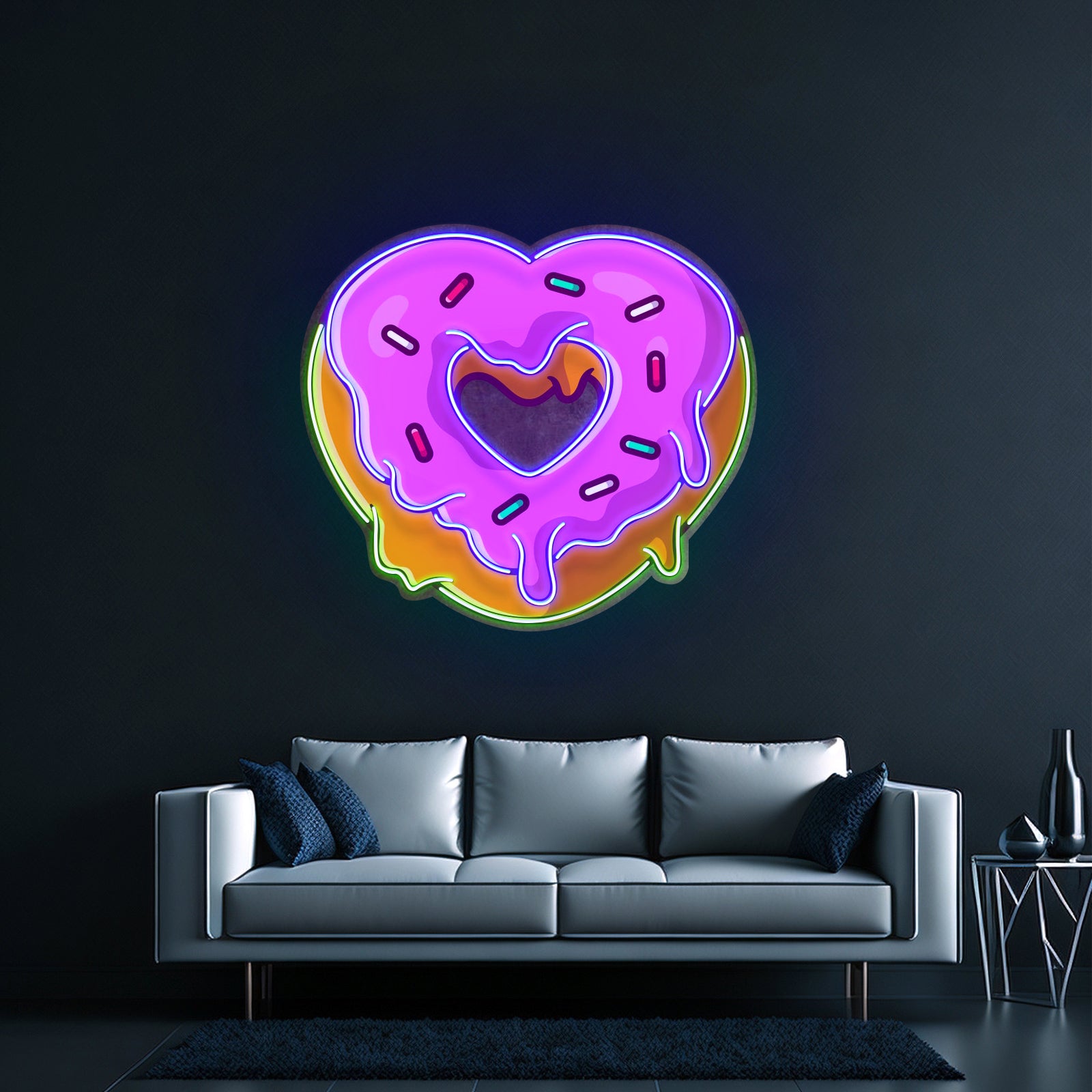 Heart Sword Custom Led Signs Artwork For Sale