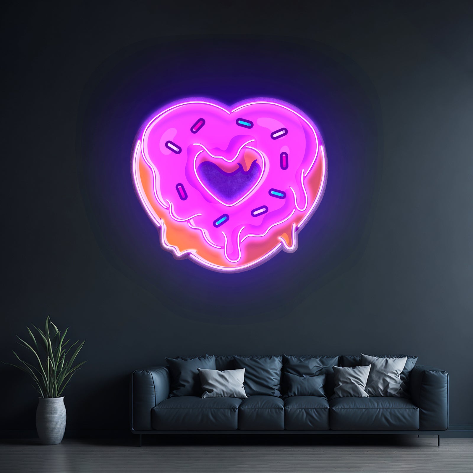 Heart Sword Custom Led Signs Artwork For Sale