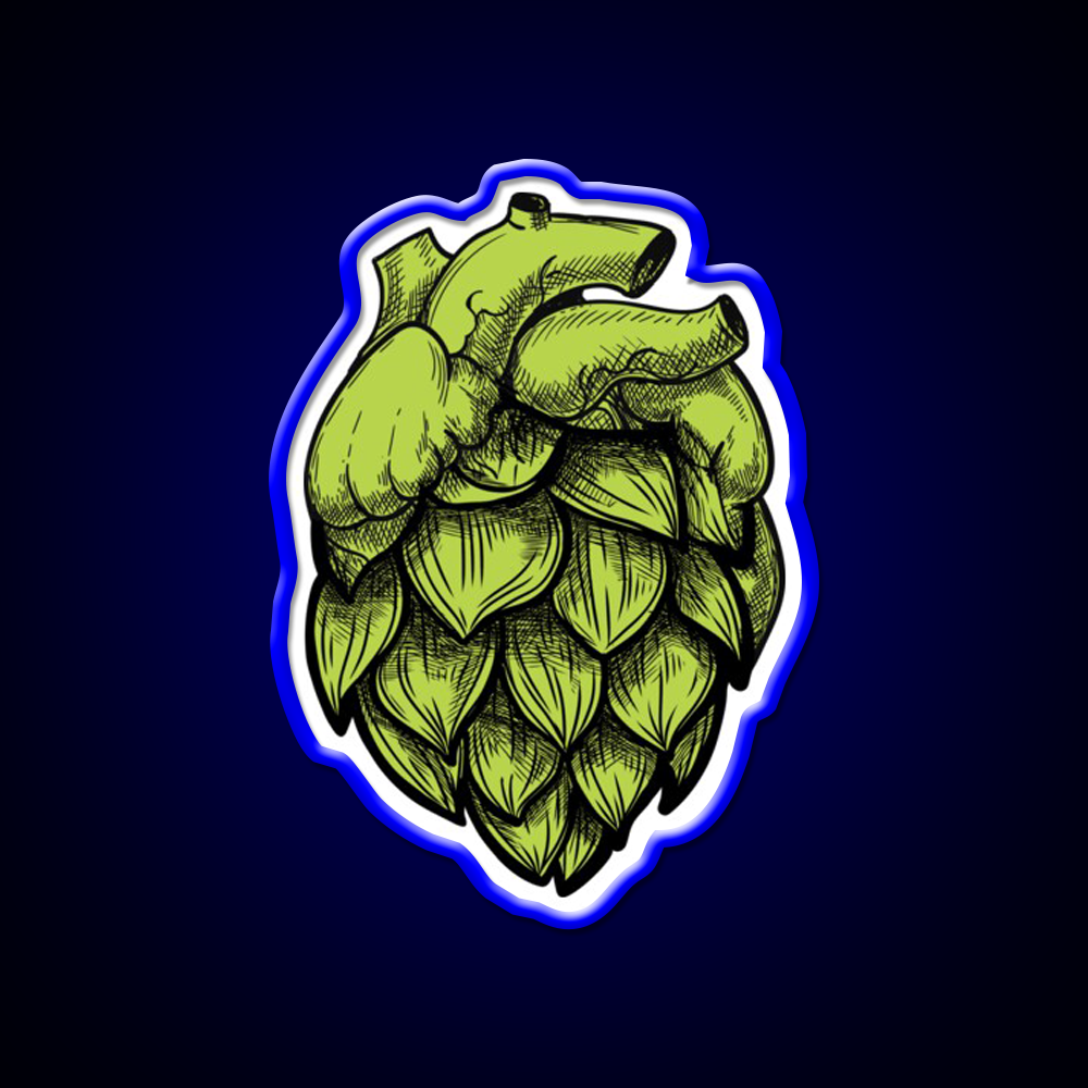 Heart Shaped Hops Green Beer Bar Decor Led Neon Sign Rgb Color - LED neon sign view 5