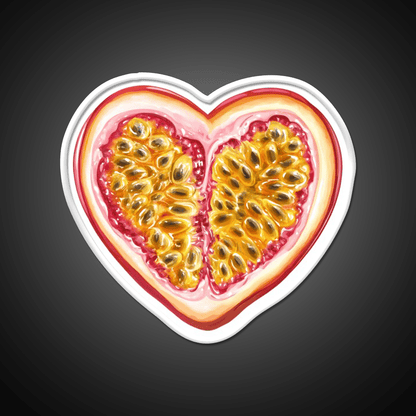 Heart Shaped Passion Fruit Snack Food Led Neon Sign Rgb Color - Shineneon