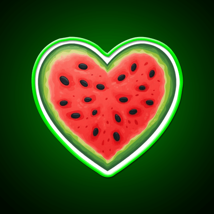Heart Shaped Watermelon Snack Food Led Neon Sign Rgb Color - Shineneon