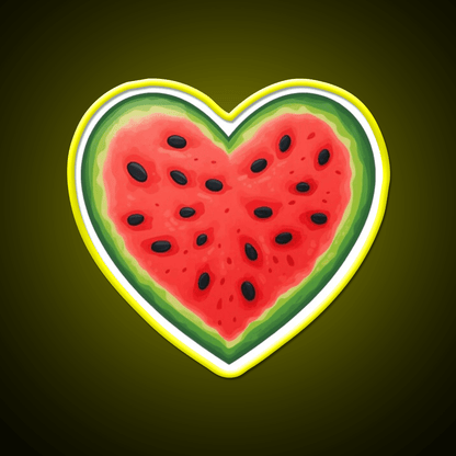Heart Shaped Watermelon Snack Food Led Neon Sign Rgb Color - Shineneon