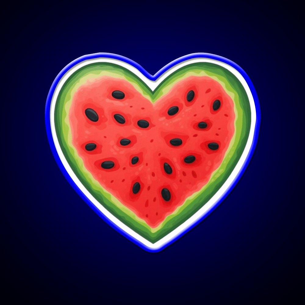 Heart Shaped Watermelon Snack Food Led Neon Sign Rgb Color - Shineneon