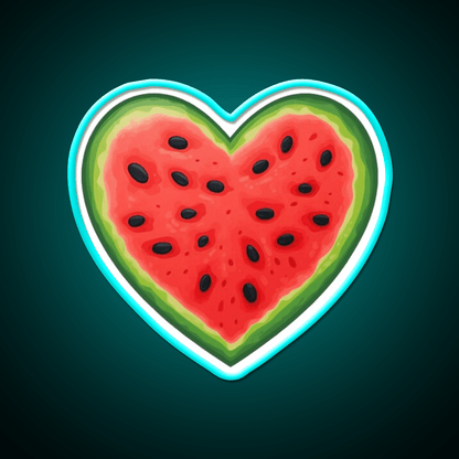 Heart Shaped Watermelon Snack Food Led Neon Sign Rgb Color - Shineneon