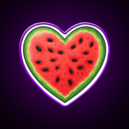 Heart Shaped Watermelon Snack Food Led Neon Sign Rgb Color - Shineneon