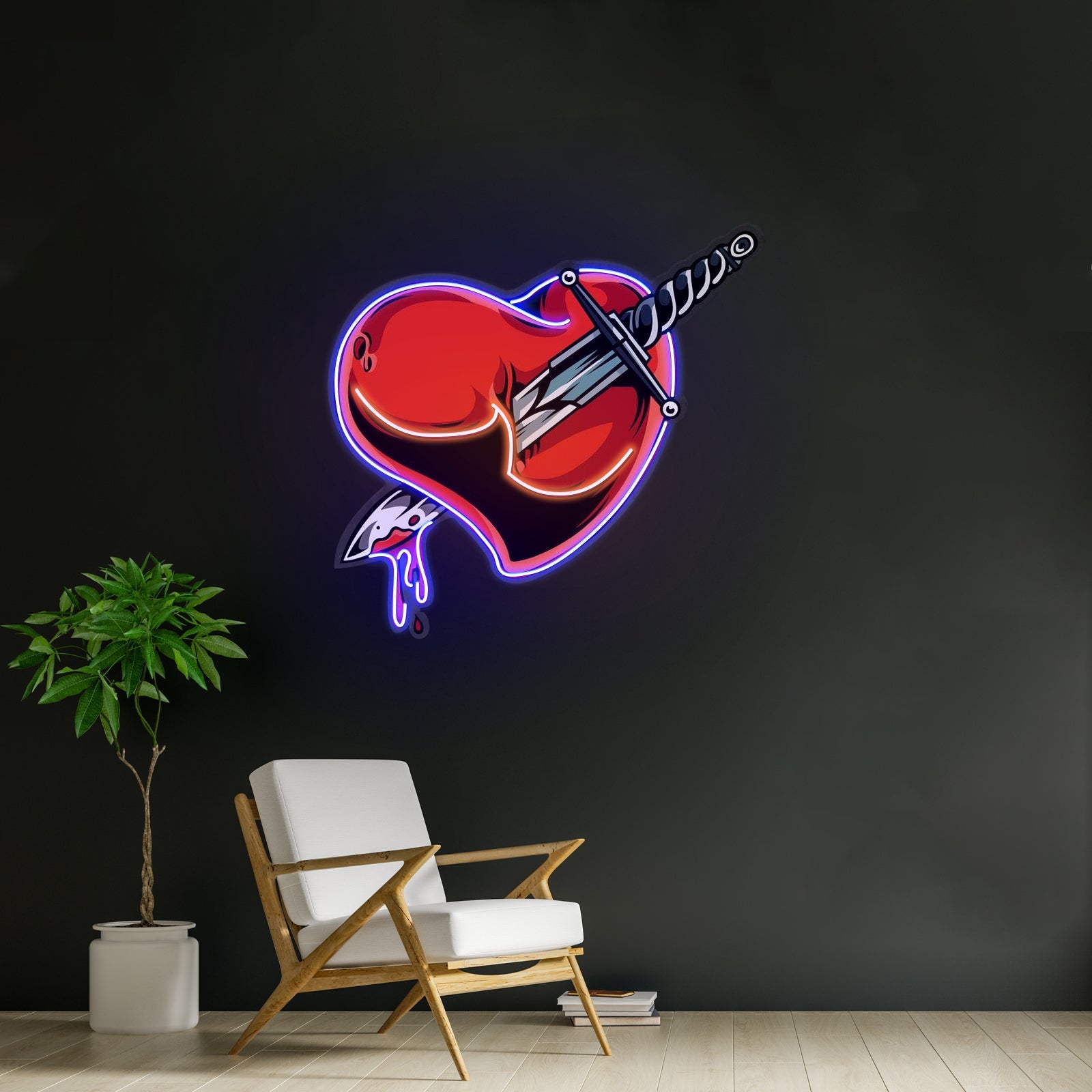 Heart Sword Custom Led Signs Artwork For Sale - Shineneon