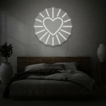 Heart With Rays Led Neon Sign | Shineneon