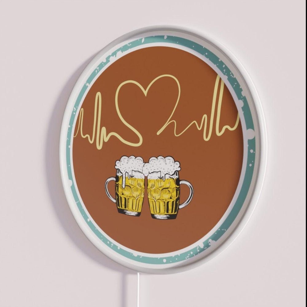 Heartbeat Beer Rgb Led Neon Sign - Shineneon