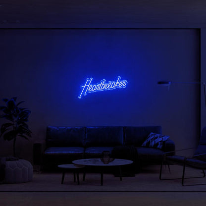 Heartbreaker Amber Led Neon Sign Modern Living Room Wall Art | Shineneon