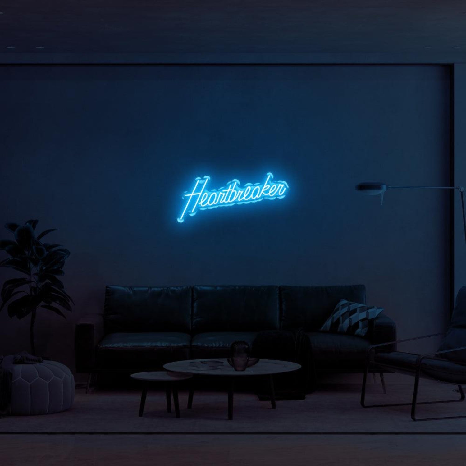Heartbreaker Amber Led Neon Sign Modern Living Room Wall Art | Shineneon