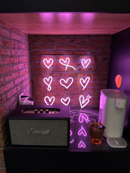 Hearts Led Neon Sign Wall Art | Shineneon