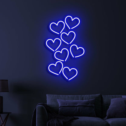 Hearts Neon Sign Love And Romance In Radiant Light | Shineneon