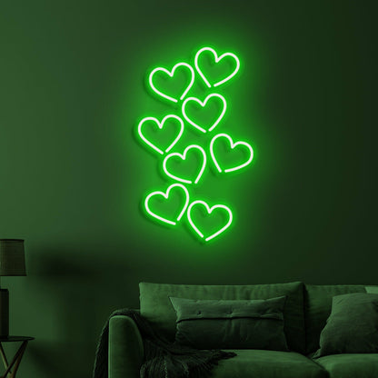 Hearts Neon Sign Love And Romance In Radiant Light | Shineneon