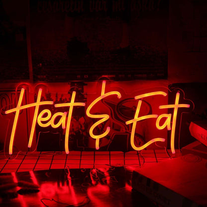 Heat And Eat Red Led Neon Sign | Shineneon