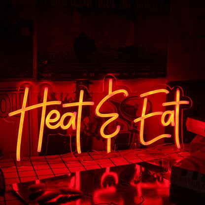 Heat And Eat Red Led Neon Sign | Shineneon