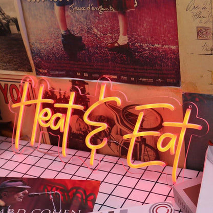 Heat And Eat Red Led Neon Sign | Shineneon
