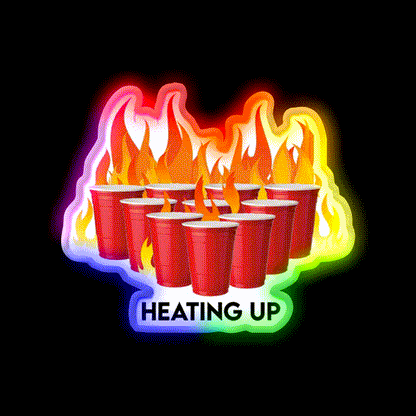 Heating Up Beer Bar Decor Led Neon Sign Rgb Color - LED neon sign close-up detail