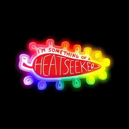 Heatseeker Fast Food Led Neon Sign For Burger Place Rgb Color - LED neon sign close-up detail