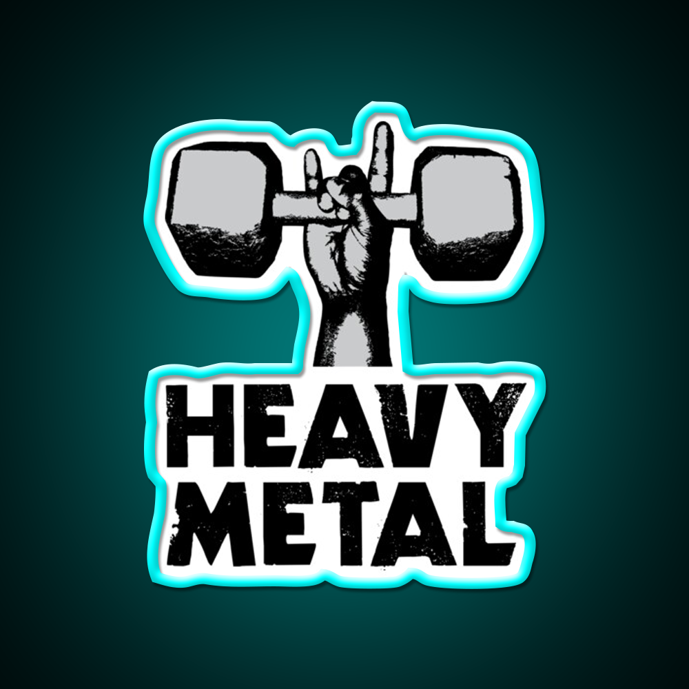 Heavy Metal Lifting Gym Fitness Led Neon Sign Rgb Color